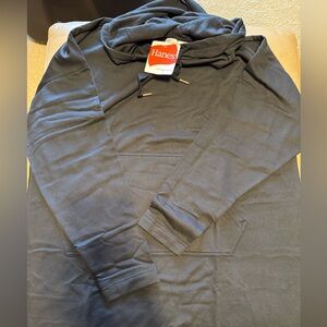 Hanes women’s soft touch hoodie dress w/kangaroo pockets XL black NWT